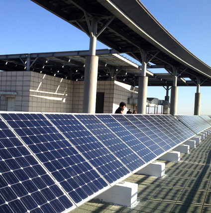 太陽能+市電供電